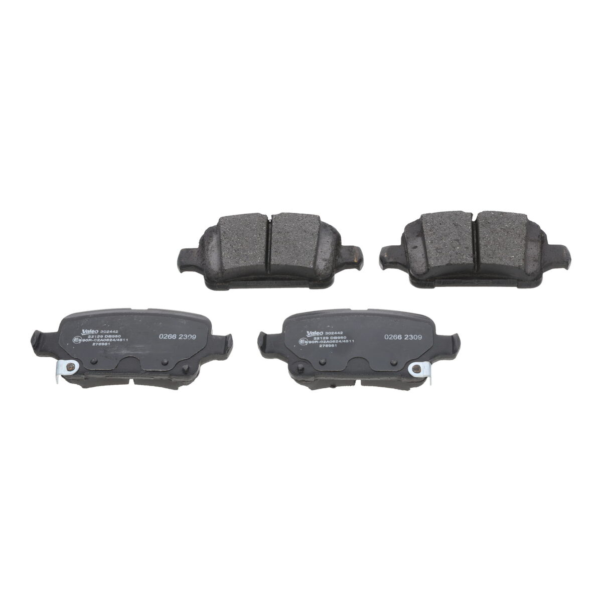 Brake Pad Set, disc brake - 302442 VALEO