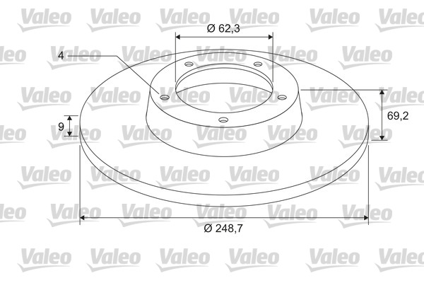 Brake Disc - 675408 VALEO