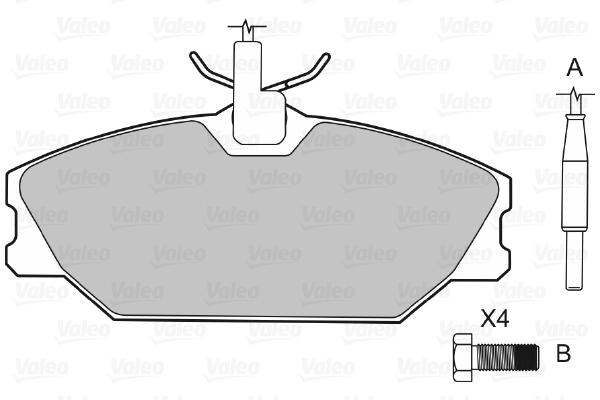 Комплект тормозных колодок, дисковый тормоз - 598061 VALEO