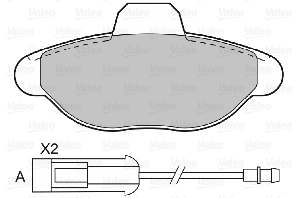 Комплект тормозных колодок, дисковый тормоз - 598011 VALEO