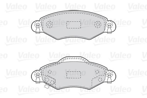 Комплект тормозных колодок, дисковый тормоз - 301736 VALEO