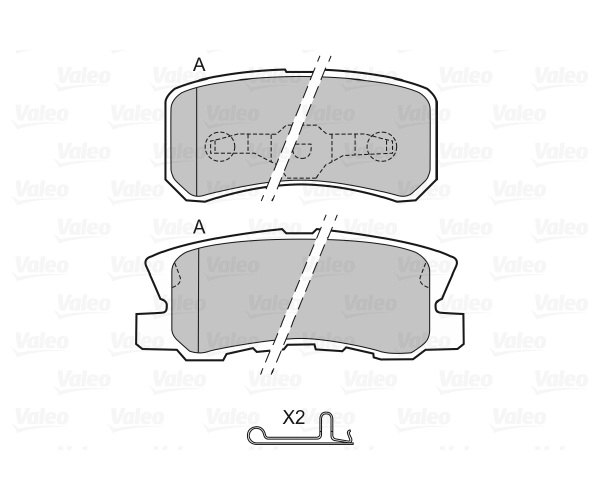 Brake Pad Set, disc brake - 598520 VALEO