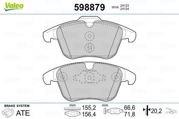 Brake Pad Set, disc brake - 598879 VALEO