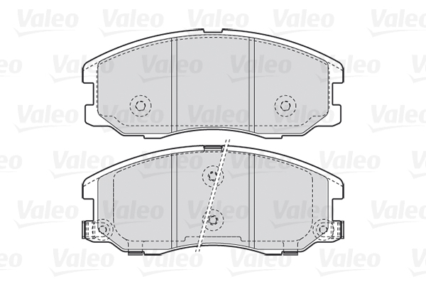 Комплект тормозных колодок, дисковый тормоз - 301942 VALEO