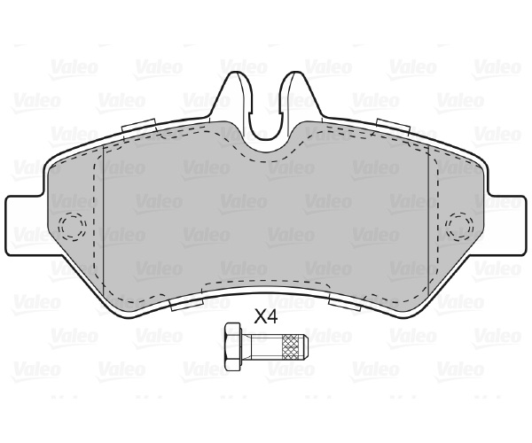 Brake Pad Set, disc brake - 598876 VALEO