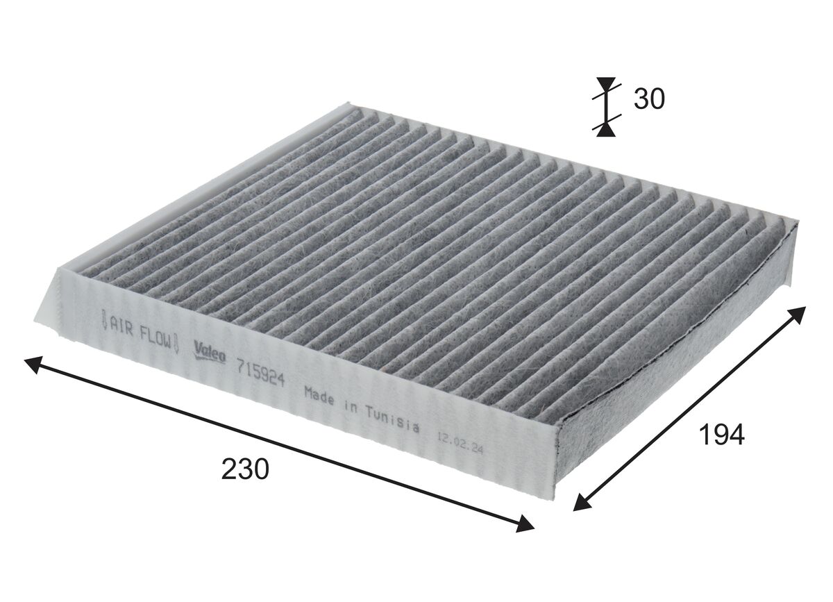 Filter, interior air - 715924 VALEO