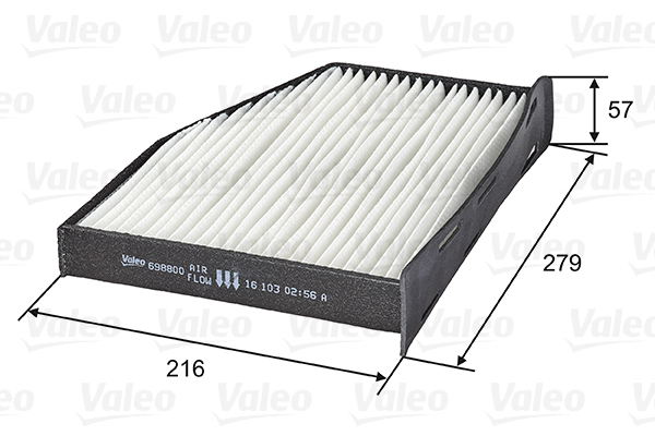 Filter, interior air - 698800 VALEO