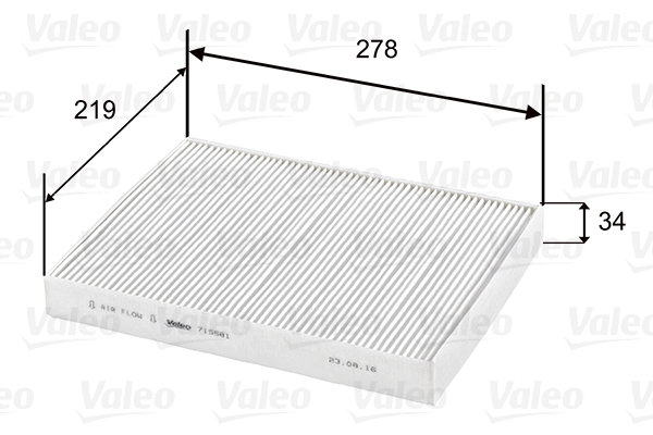 Filter, interior air - 715581 VALEO