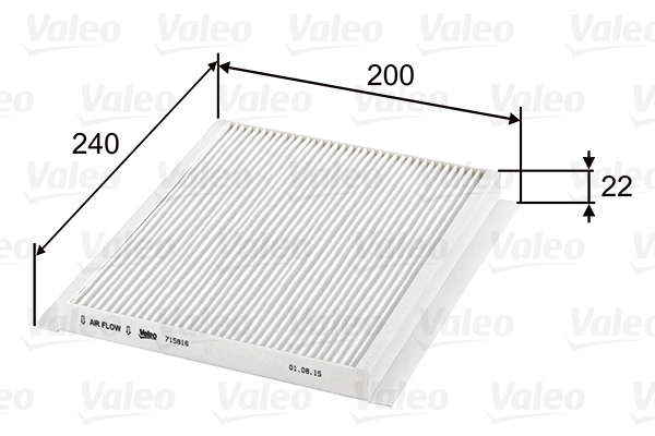 Filtro, Aria abitacolo - 715816 VALEO