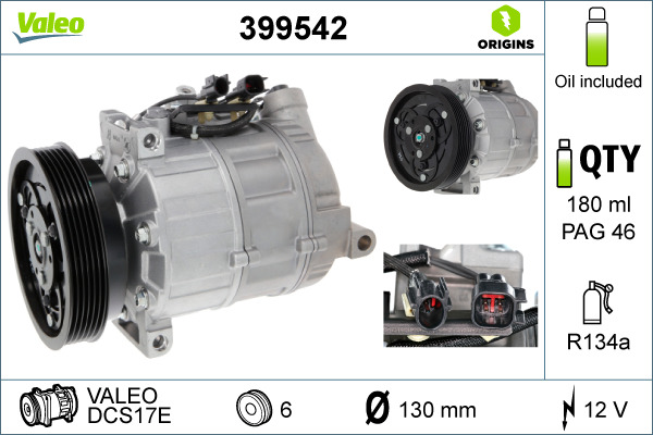 Компрессор, кондиционер - 399542 VALEO