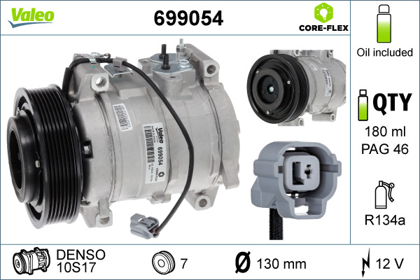 Compressor, air conditioning - 699054 VALEO