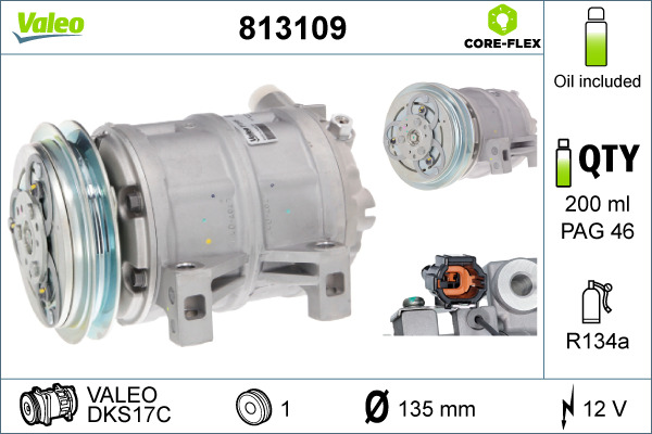 Компрессор, кондиционер - 813109 VALEO