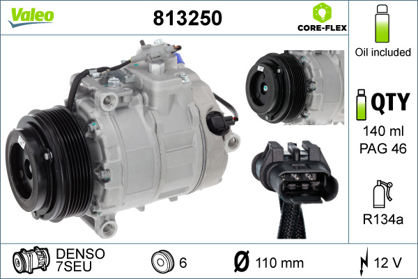 Compressore, Climatizzatore - 813250 VALEO