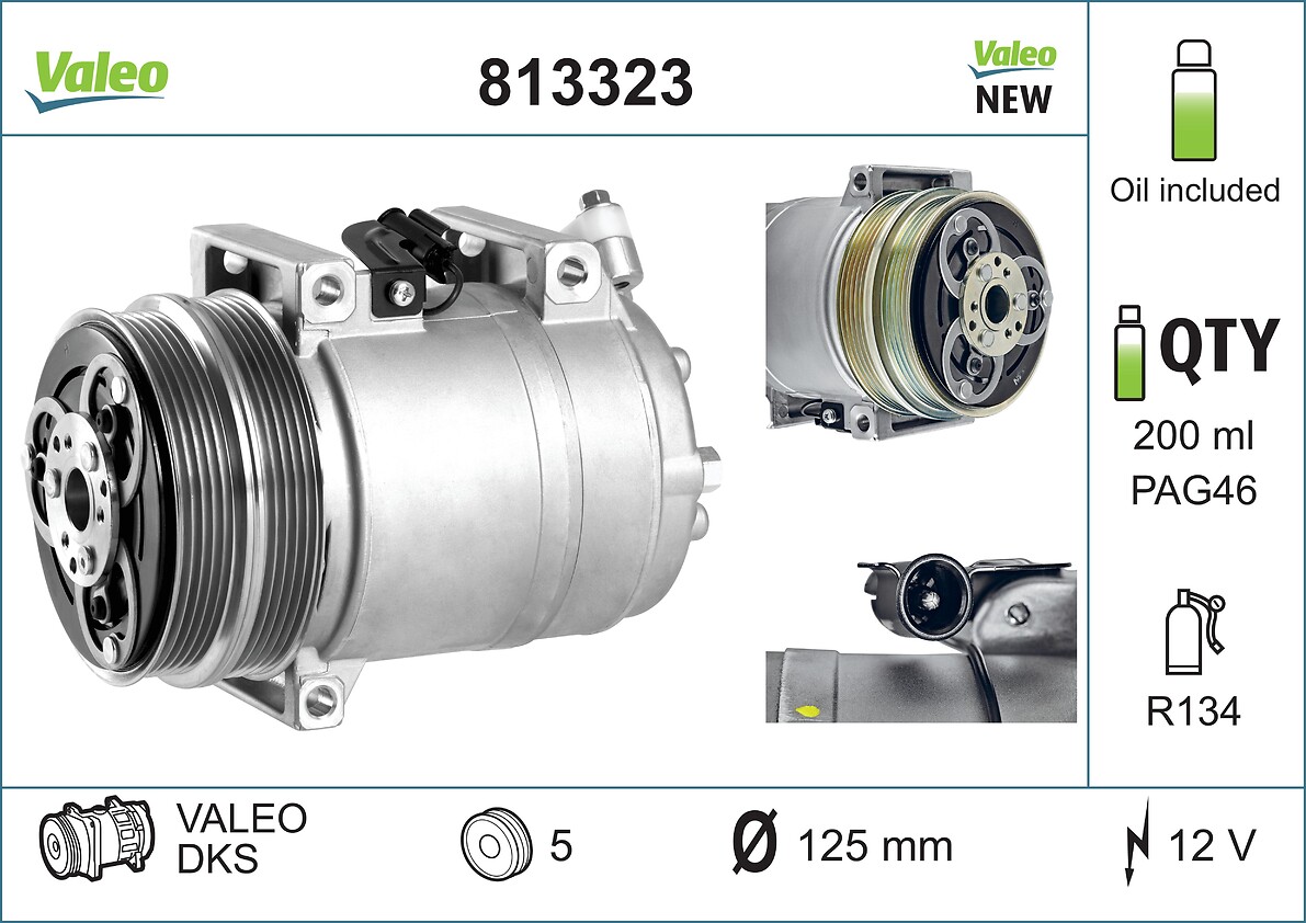 kompresorius, oro kondicionierius - 813323 VALEO