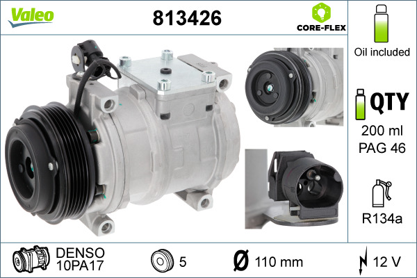 Compressor, air conditioning - 813426 VALEO