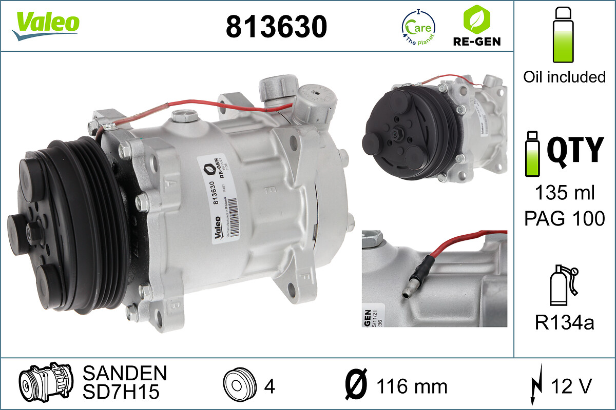 Компрессор, кондиционер - 813630 VALEO
