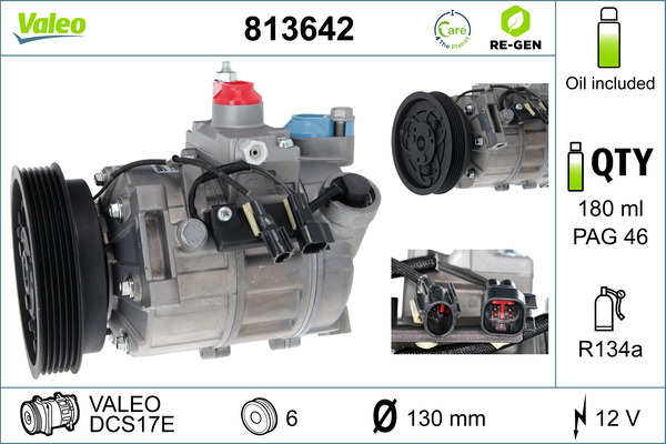 Compressor, air conditioning - 813642 VALEO