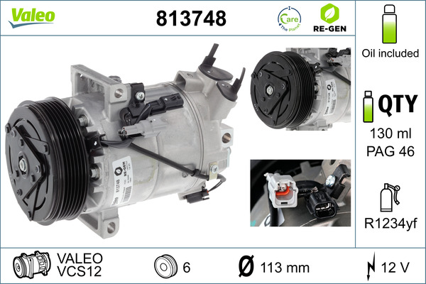 Компрессор, кондиционер - 813748 VALEO