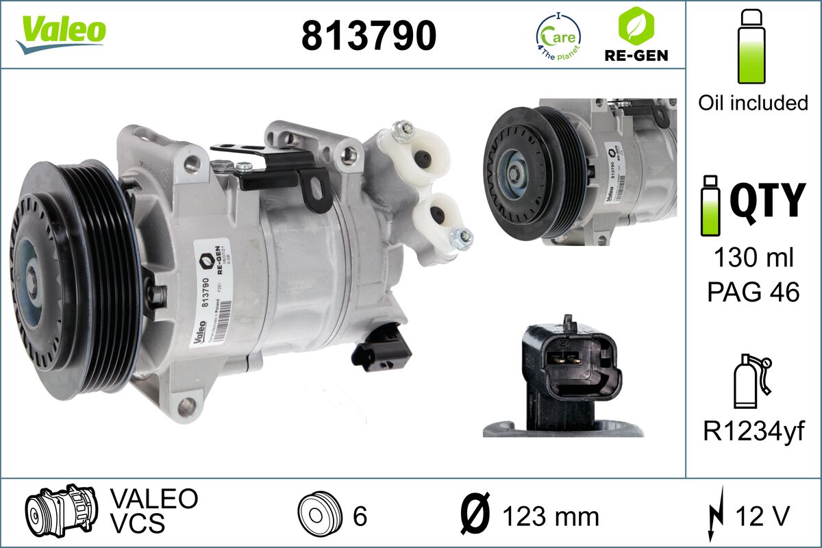 Compressore, Climatizzatore - 813790 VALEO