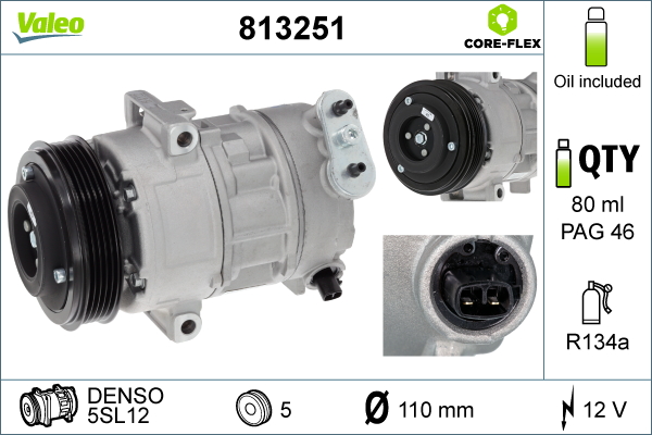 Компрессор, кондиционер - 813251 VALEO
