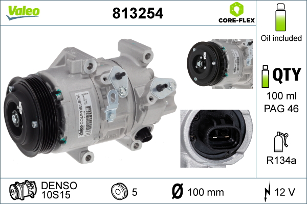 Kompressor, Klimaanlage - 813254 VALEO