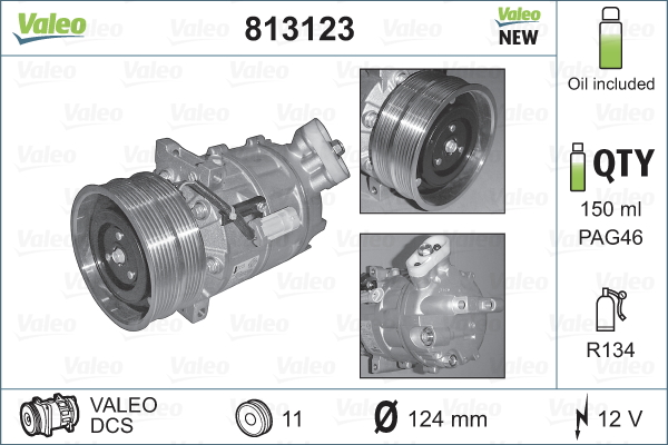 Компрессор, кондиционер - 813123 VALEO