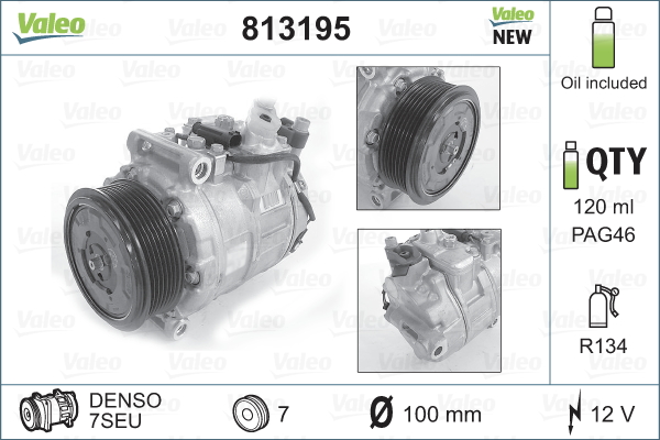 Компрессор, кондиционер - 813195 VALEO