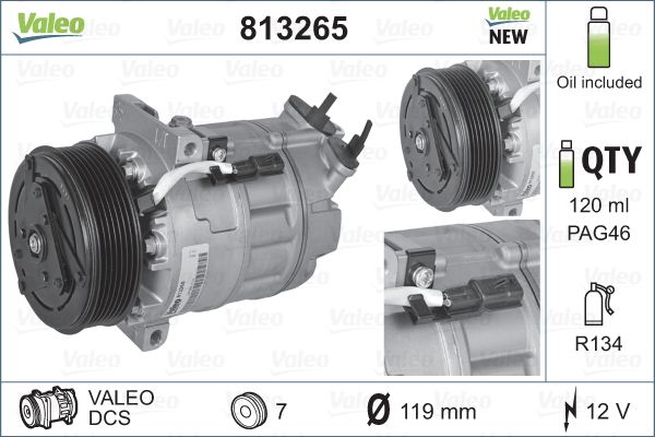 Компрессор, кондиционер - 813265 VALEO