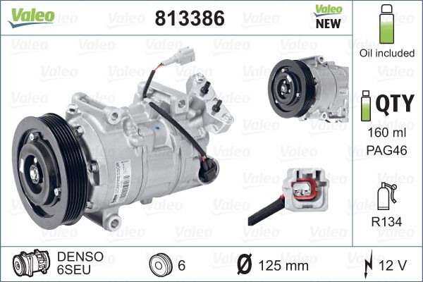 Компрессор, кондиционер - 813386 VALEO