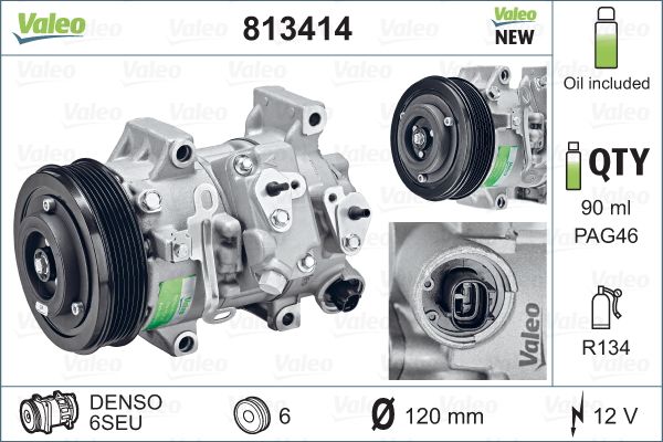 Компрессор, кондиционер - 813414 VALEO
