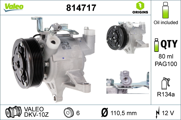 Compressore, Climatizzatore - 814717 VALEO