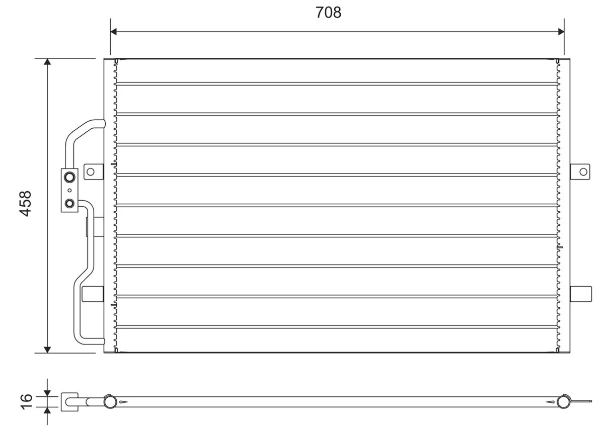 Condenser, air conditioning - 812710 VALEO