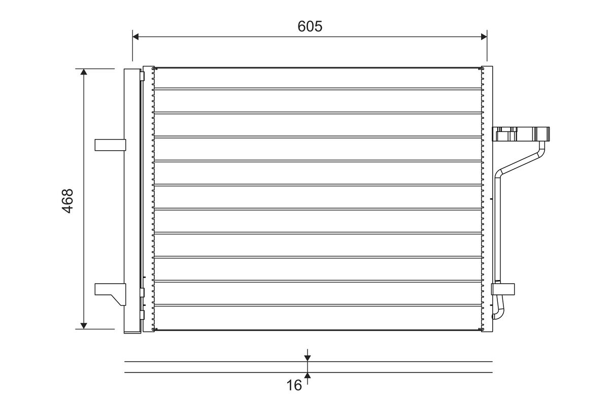 Condenser, air conditioning - 812877 VALEO