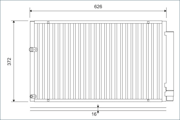 Condenser, air conditioning - 812880 VALEO