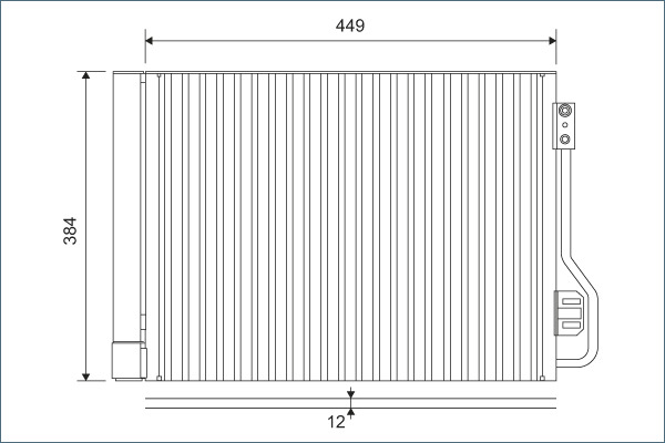 Condenser, air conditioning - 812882 VALEO