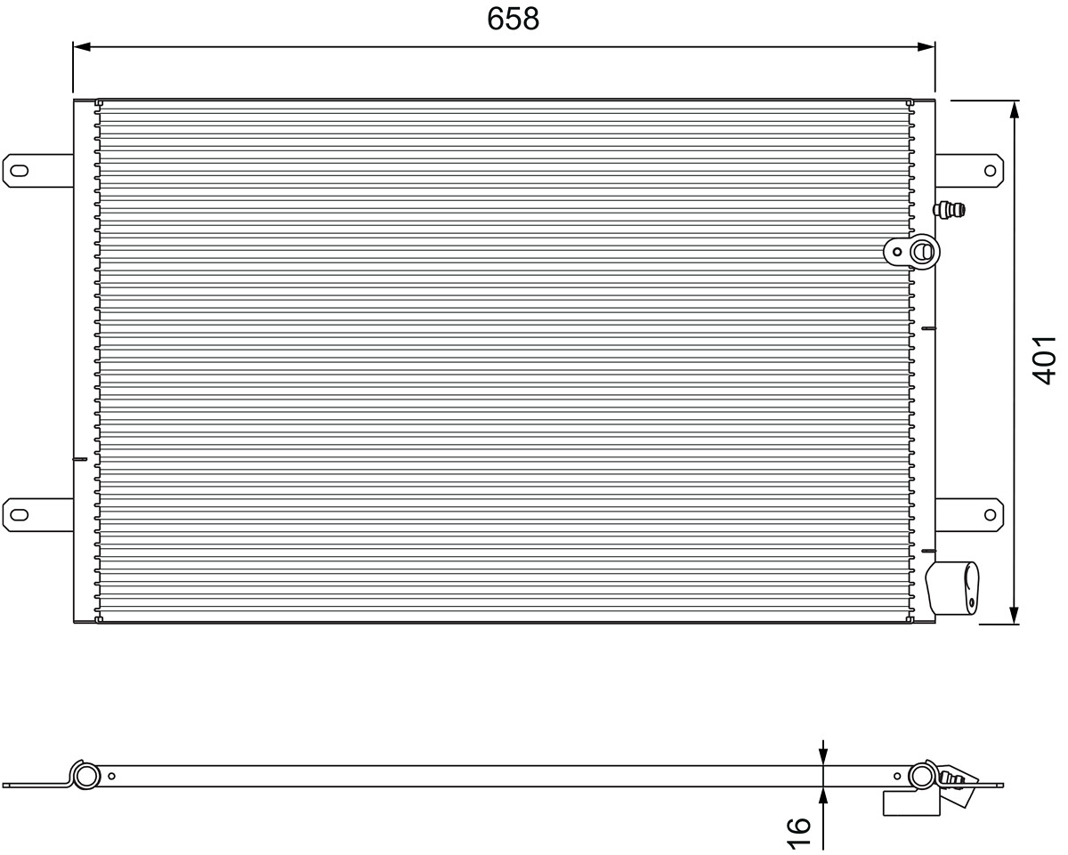 Condenser, air conditioning - 814004 VALEO