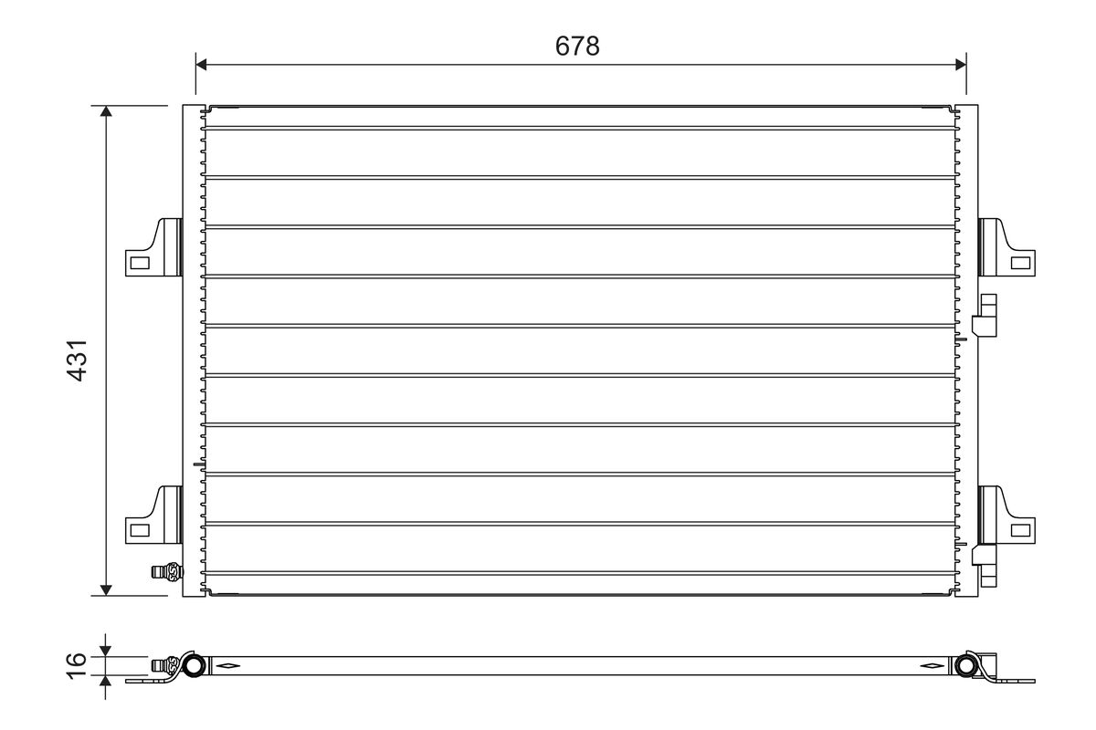 Condenser, air conditioning - 814007 VALEO