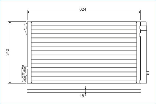 Condensatore, Climatizzatore - 814012 VALEO