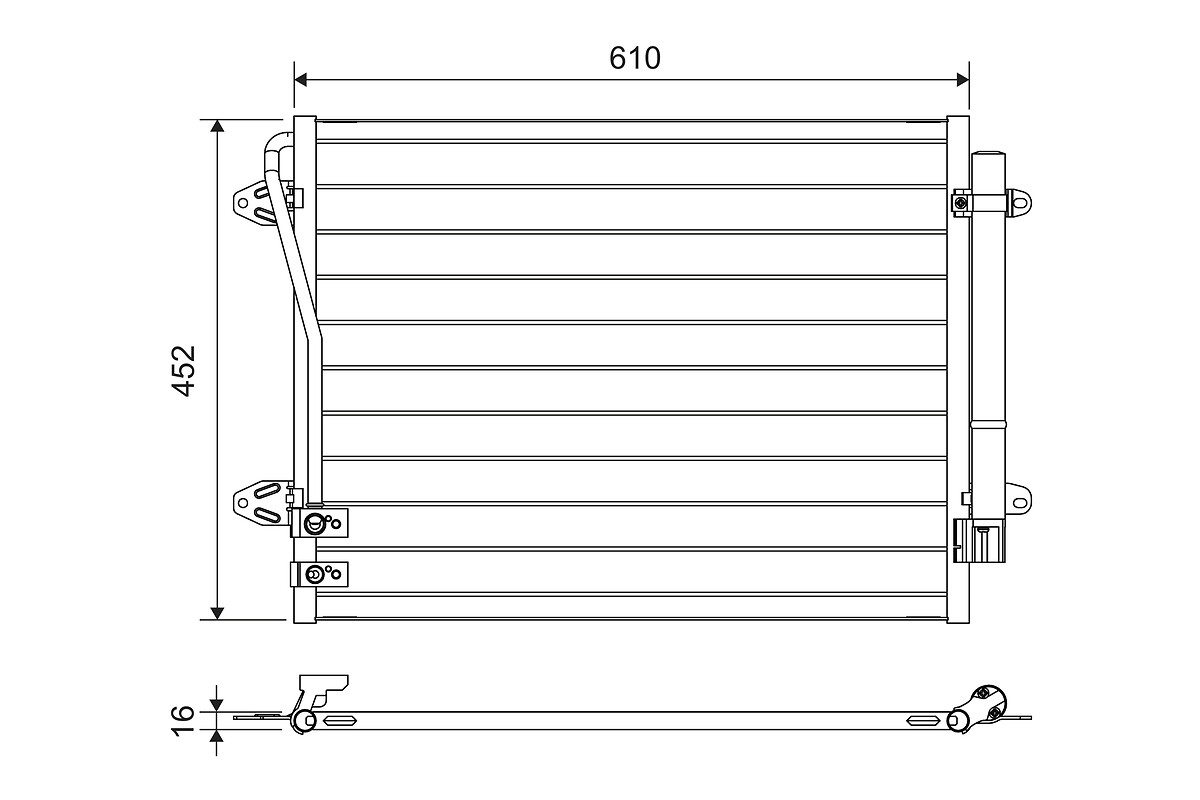Condensatore, Climatizzatore - 814039 VALEO