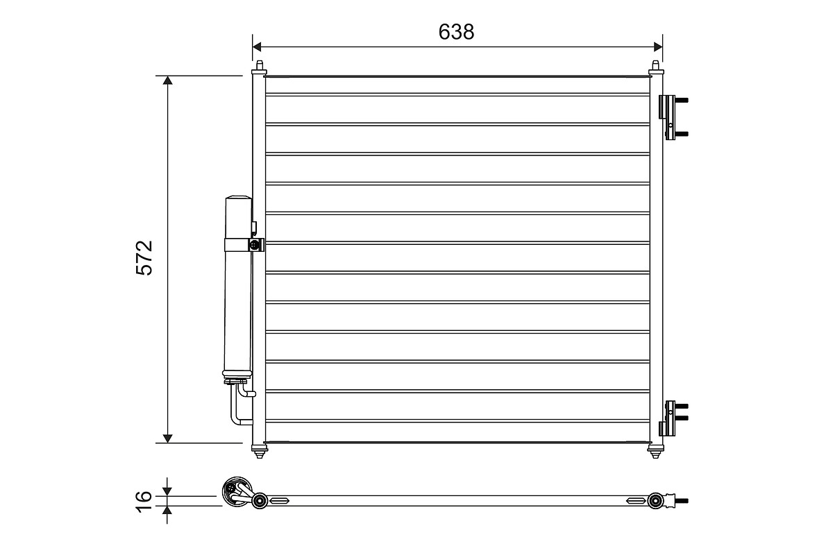 Condenser, air conditioning - 814053 VALEO