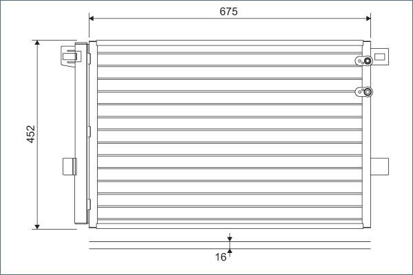 Condenser, air conditioning - 814054 VALEO