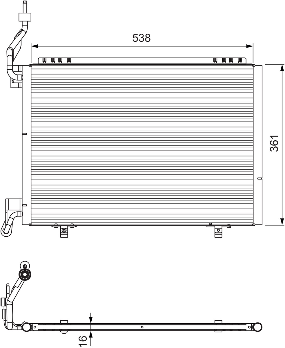 Condensatore, Climatizzatore - 814074 VALEO