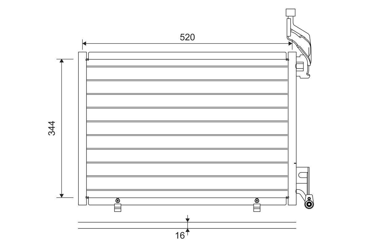 Condenser, air conditioning - 814075 VALEO