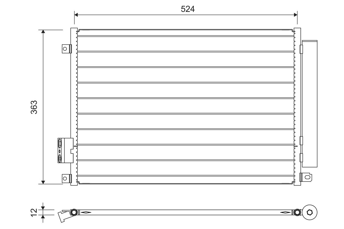 Condenser, air conditioning - 814155 VALEO