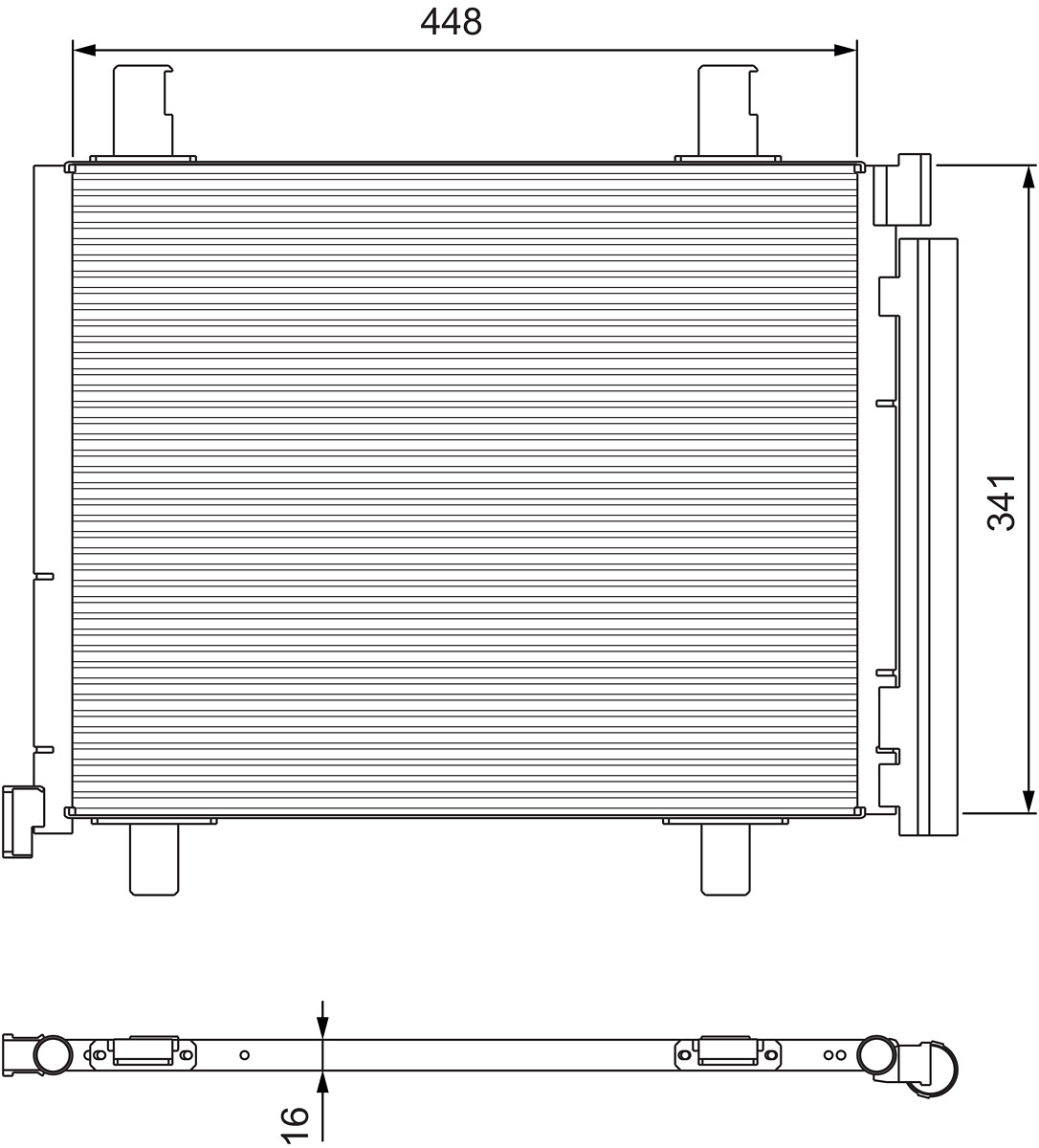 Condenser, air conditioning - 814168 VALEO