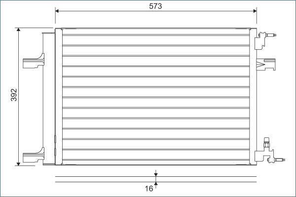 Condenser, air conditioning - 814201 VALEO