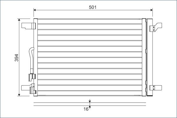 Condenser, air conditioning - 814301 VALEO