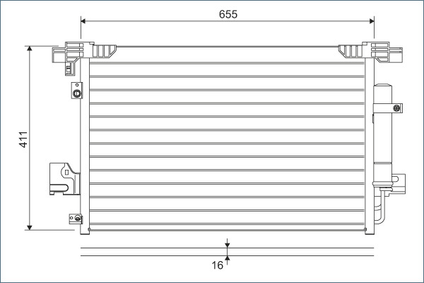 Condenser, air conditioning - 814315 VALEO