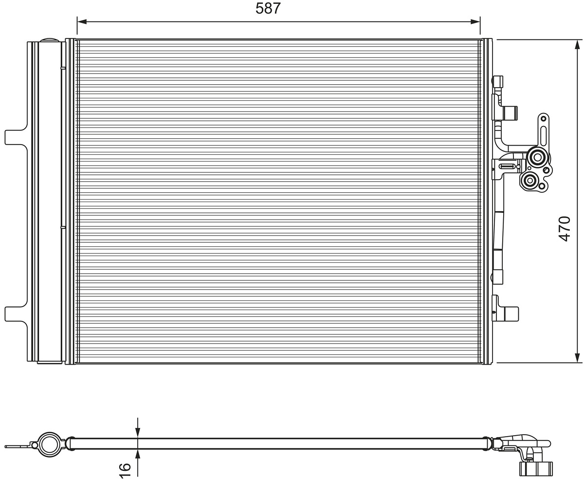 Condenser, air conditioning - 814318 VALEO