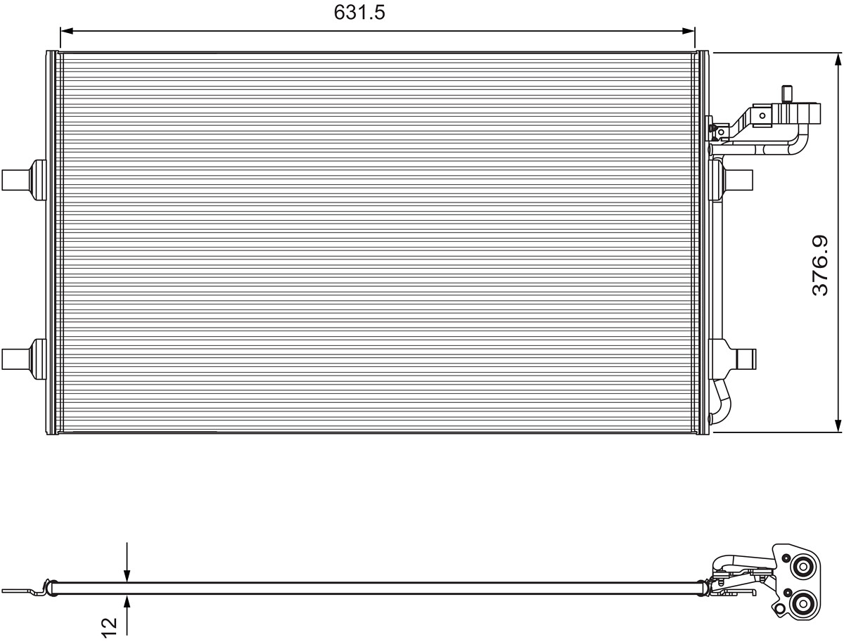 Condenser, air conditioning - 814324 VALEO